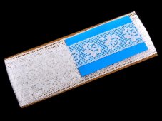 Cotton bobbin lace insert 81075, width 35 mm, white