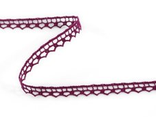 Cotton bobbin lace 82195, width 10 mm, violet