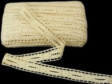 Cotton bobbin lace insert 75515, width 35 mm, ecru