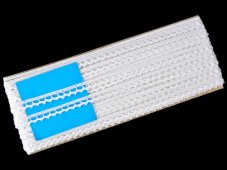 Cotton bobbin lace 75397, width 9 mm, white