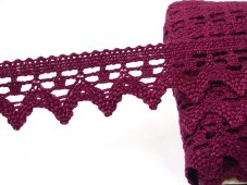 Cotton bobbin lace 82341, width 45 mm, violet
