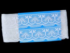 Cotton bobbin lace 81317, width 48 mm, white