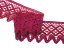 Cotton bobbin lace 75293, width 68 mm, cranberry