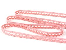 Cotton bobbin lace 73012, width 10 mm, pink