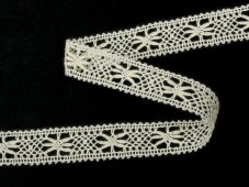 Cotton bobbin lace 75620, width 17 mm, ecru