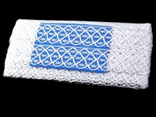 Cotton bobbin lace 75123, width 35 mm, white