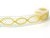 Cotton bobbin lace insert 82179, width 36 mm, white/ yellow