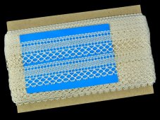 Cotton bobbin lace 82169, width 35 mm, ecru