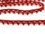 Cotton bobbin lace 75535, width 12 mm, light wine