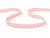 Cotton bobbin lace 75361, width 9 mm, rose
