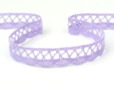 Cotton bobbin lace 75099, width 18 mm, violet III