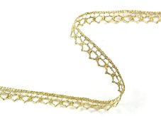 Metalic bobbin lace 82195, width 10 mm, Lurex gold