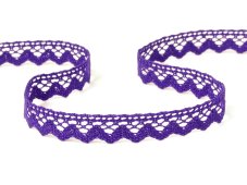 Cotton bobbin lace 75259, width 17 mm, purple