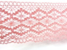 Cotton bobbin lace 75188, width 100 mm, pink