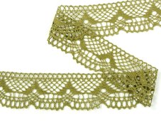 Paličkovaná  krajka 81847 (khaki)