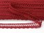 Cotton bobbin lace 75428, width 18 mm, cranberry