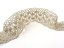 Cotton bobbin lace 75543, width 82 mm, ecru/ dark linen gray