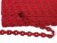Cotton bobbin lace insert 75527, width 15 mm, light wine