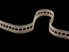 Cotton bobbin lace insert 75280, width 11 mm, ecru