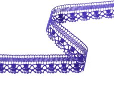 Cotton bobbin lace 81017, width 19 mm, purple