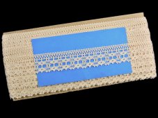 Cotton bobbin lace 82300, width 27 mm, ecru