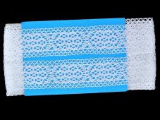 Cotton bobbin lace insert 81722, width 45 mm, white