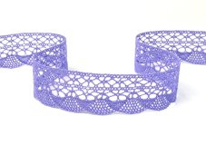 Cotton bobbin lace 75077, width 32 mm, purple II/ violet