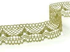Paličkovaná  krajka 81847 (khaki)