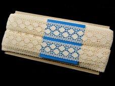 Cotton bobbin lace insert 75160, width 34 mm, ecru
