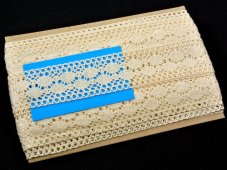 Cotton bobbin lace insert 75271, width 43 mm, ecru