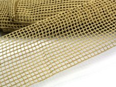 Cotton bobbin lace insert 75322, width 92 mm, caramel