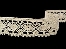 Cotton bobbin lace 75364,width 45 mm, ecru