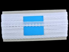Cotton bobbin lace 75549, width 16 mm, white