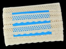 Cotton bobbin lace 82121, width 35 mm, ecru