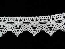 Paličkovaná krajka 75041 (bílá/Lurex stříbrný)