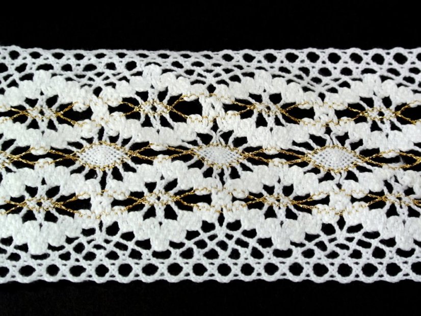 vsadka 75036 (bílá/Lurex zlatý)