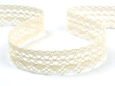 Cotton bobbin lace 82303, width 27 mm, ecru