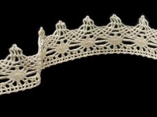 Cotton bobbin lace 75041, width 40 mm, ecru