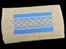 Cotton bobbin lace insert 75252, width 45 mm, ecru