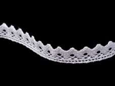 Cotton bobbin lace 75259, width 17 mm, white