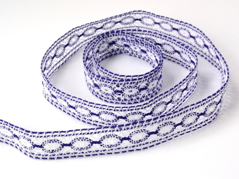Paličkovaná  vsadka 75305 (bílá/purpurová)