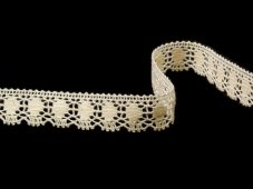 Cotton bobbin lace 81014, width 17 mm, raw