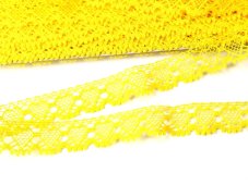 Cotton bobbin lace 75133, width 19 mm, yellow