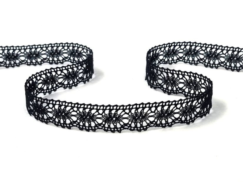 Cotton bobbin lace 81050 black
