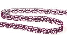 Cotton bobbin lace 73011, width 10 mm, violet
