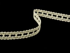Cotton bobbin lace insert 75265, width 11 mm, ecru