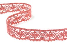 Cotton bobbin lace 82338, width 35 mm, rose