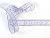 Cotton bobbin lace insert 81031, width 15 mm, white/ purple