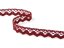 Cotton bobbin lace 75259, width 17 mm, cranberry