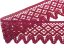 Cotton bobbin lace 75293, width 68 mm, cranberry